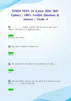 TFM10 NFPA 24 &lpar;Latest 2026&sol; 2027 Update&rpar; &vert; 100&percnt; Verified Questions & Answers &vert; Grade A&NewLine;