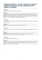 Comptia Security&plus; Syo 601 Chapter 15 Digital&NewLine;Forensics Updated Actual Questions With&NewLine;Correct Answers