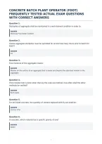 Concrete Batch Plant Operator &lpar;Fdot&rpar;&NewLine;Frequently Tested Actual Exam Questions&NewLine;With Correct Answers