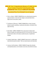 JOMC 487 Test 1 Comprehensive Resource To Help You Ace &NewLine;Exams Includes Frequently Tested Questions With &NewLine;ELABORATED 100&percnt; Correct COMPLETE SOLUTIONS  &NewLine;Guaranteed Pass First Attempt&excl;&excl; Current Update&excl;&excl; 