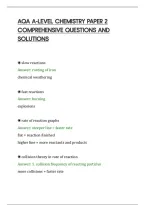 Aqa A-Level Chemistry Paper 2&NewLine;Comprehensive Questions And&NewLine;Solutions