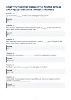 Constitution Test Frequently Tested Actual&NewLine;Exam Questions With Correct Answers