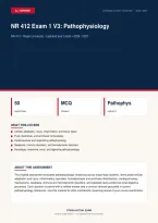 NR 412 Pathophysiology Exam 1 V3 Regis University 2026&sol;2027 &ndash; Questions and Answers &vert; Complete Verified Answers &vert; Detailed Rationales &ndash; Pass Guaranteed &ndash; A&plus; Graded