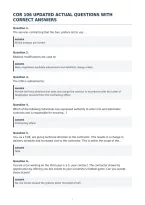 Cor 106 Updated Actual Questions With&NewLine;Correct Answers
