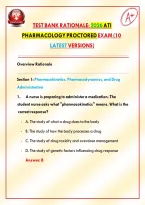 ATI Pharmacology Proctored Exam Test Bank Rationale &vert; 10 Latest Versions &vert; 2026&NewLine;