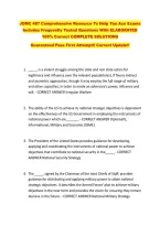 JOMC 487 Comprehensive Resource To Help You Ace Exams &NewLine;Includes Frequently Tested Questions With ELABORATED &NewLine;100&percnt; Correct COMPLETE SOLUTIONS  &NewLine;Guaranteed Pass First Attempt&excl;&excl; Current Update&excl;&excl; 