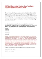 AMT MLS Exam Actual Practice Exam Test Bank &vert; Complete 450 Real Questions