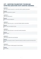 Cpt &lbrace; Certified Phlebotomy Technician &rcub;&NewLine;Expected Questions With Verified Answers