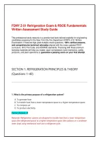 FDNY Z-51 Refrigeration Exam & RSOE Fundamentals Written Assessment Study Guide
