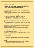 NURS 6023&sol; NURS6023 Arkansas State University -Burns Pediatric Final Exam Study Guide Questions &vert; 2026&sol;2027 &vert; Correct Answers &vert; With Complete Solutions