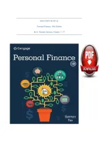 Solution Manual for Personal Finance&comma; 14th Edition by E&period; Thomas Garman & Jonathan Fox &vert; Chapters 1-17 Complete &vert; Verified Answers to All Questions&comma; Problems & Cases &vert;
