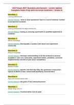 CALP Exam 2027 Question and Answer &vert; Latest Update&NewLine;Complete Exam Prep with Accurate Solutions &vert; Grade A&plus;