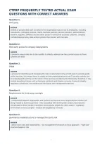 Ctprp Frequently Tested Actual Exam&NewLine;Questions With Correct Answers&NewLine;