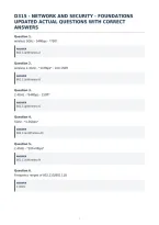 D315 - Network And Security - Foundations&NewLine;Updated Actual Questions With Correct&NewLine;Answers