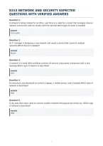 D315 Network And Security Expected&NewLine;Questions With Verified Answers