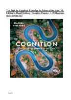 Test Bank for Cognition&colon; Exploring the Science of the Mind&comma; 9th Edition by Daniel Reisberg &vert; Complete Chapters 1&ndash;15 &vert; Questions & Answers 2027&NewLine;