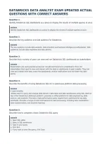 Databricks Data Analyst Exam Updated Actual&NewLine;Questions With Correct Answers