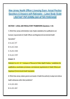 NEW JERSEY HEALTH OFFICER LICENSING EXAM ALL-IN-ONE PACKAGE DEAL &vert; COMPREHENSIVE MULTI-VERSION PRACTICE EXAMS&comma; LOCAL PUBLIC HEALTH GOVERNANCE CHEAT SHEETS & EPIDEMIOLOGY PREP PACK &mdash; 100&percnt; VERIFIED SOLUTIONS