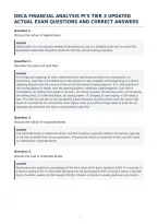 Deca Financial Analysis Pi's Tier 3 Updated&NewLine;Actual Exam Questions And Correct Answers