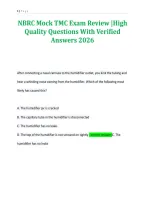 NBRC Mock TMC Exam Review &vert;High&NewLine;Quality Questions With Verified&NewLine;Answers 2026