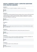 Digital Forensics Exam 1 Expected Questions&NewLine;With Verified Answers