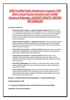 APWA CERTIFIED PUBLIC INFRASTRUCTURE INSPECTOR &lpar;CPII&rpar; EXAM ULTIMATE STUDY BUNDLE &vert; ALL 4 CORE DOMAINS&comma; PUBLIC WORKS SPECIFICATIONS&comma; OSHA EXCAVATION SAFETY & COMPREHENSIVE PRACTICE TEST BANK WITH VERIFIED RATIONALES &mdash; GRADED A&plus;