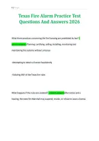 Texas Fire Alarm Practice Test&NewLine;Questions And Answers 2026