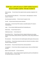 TLETA Test 1 with all Correct & 100&percnt; Verified Answers &vert;Actual Complete Update &vert;Already Graded A&plus;
