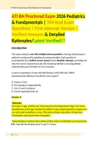 ATI RN Pediatrics Fundamentals Study Guide &vert; Proctored Exam Nursing Questions & Comprehensive Answers &vert; 2026
