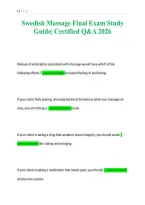 Swedish Massage Final Exam Study&NewLine;Guide&vert; Certified Q&A 2026