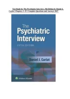The Psychiatric Interview 5th Edition By Daniel J&period; Carlat &vert; ISBN 9781975212971 &vert; Complete - Test Bank