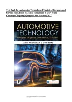 Test Bank for Automotive Technology&colon; Principles&comma; Diagnosis&comma; and Service&comma; 7th Edition by James Halderman & Curt Ward &vert; Complete Chapters 1&ndash;136 &vert; Questions & Answers 2027