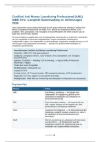Certified AML Professional NIBE-SVV &vert; DSI-geaccrediteerd Complete Samenvatting &plus; 24 Oefenvragen 