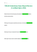 TDLR Esthetician State Board Review&NewLine;&vert;Certified Q&A 2026