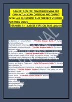 Faa Cfi Acs Foi&vert; Pn Comprehensive Exit  &NewLine;Exam Actual Exam Questions And Correct  &NewLine;Detail All Questions And Correct Verified &NewLine;Answers Guide  &NewLine;&vert; Graded A&plus; &vert; Latest Version 2026 Updated