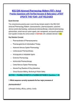 NSG 5240 ADVANCED PHARMACOLOGY MIDTERM & FINAL EXAM MASTER BUNDLE &vert; ALL MODULES&comma; COMPREHENSIVE PRACTICE TEST BANKS&comma; NGN CLINICAL SCENARIOS & FULL RATIONALES &mdash; GRADED A&plus;