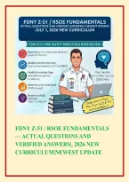 Fdny Z-51 &sol; Rsoe Fundamentals &NewLine;&mdash; Actual Questions And &NewLine;Verified Answers&vert;&comma; 2026 New &NewLine;Curriculum&vert;Newest Update