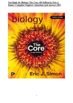 Test Bank for Biology&colon; The Core&comma; 4th Edition by Eric J&period; Simon &vert; Complete Chapters 1&ndash;12 &vert; Questions & Answers 2027&NewLine;