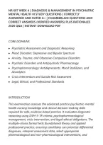 Nr 607 Week 4 &vert; Diagnosis & Management In Psychiatric&NewLine;Mental Health Iii Study Questions &vert; Correctly&NewLine;Answered And Rated A&plus; &vert; Chamberlain Questions And&NewLine;Correct Answers &lpar;Verified Answers&rpar; Plus Rationales&NewLine;2026 Q&A &vert; Instant Download Pdf