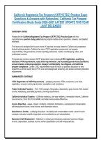 California Registered Tax Preparer &lpar;CRTP&sol;CTEC&rpar; Practice Exam &NewLine;Questions & Answers with Rationales &vert; California Tax Preparer &NewLine;Certification Study Guide 2026&ndash;2027 LATEST U