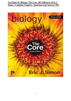 Test Bank for Biology&colon; The Core&comma; 4th Edition by Eric J&period; Simon &vert; Complete Chapters 1&ndash;12 &vert; Questions & Answers 2027