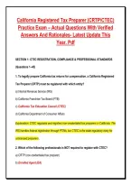 CALIFORNIA REGISTERED TAX PREPARER &lpar;CRTP&rpar; CTEC EXAM ULTIMATE STUDY BUNDLE &vert; FULL 60-HOUR QUALIFYING EDUCATION REVIEW&comma; FEDERAL & CA TAX LAW&comma; ETHICS & 500&plus; VERIFIED PRACTICE QUESTIONS WITH RATIONALES &mdash; GRADED A&plus;