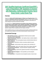CALIFORNIA QAC EXAM ULTIMATE STUDY BUNDLE &vert; LAWS & REGULATIONS CORE&comma; PESTICIDE SAFETY&comma; TOXICOLOGY&comma; ENVIRONMENTAL PROTECTION & 450&plus; VERIFIED PRACTICE QUESTIONS WITH DETAILED RATIONALES &mdash; GRADED A&plus;