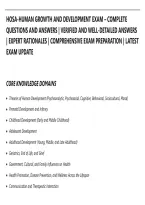 Hosa-Human Growth And Development Exam &ndash; Complete&NewLine;Questions And Answers &vert; Verified And Well-Detailed Answers&NewLine;&vert; Expert Rationales &vert; Comprehensive Exam Preparation &vert; Latest&NewLine;Exam Update
