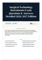 Surgical Technology Instruments Exam Questions & Answers Detailed 2026&sol;2027 Edition