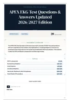 APEX EKG Test Questions & Answers Updated 2026&sol;2027 Edition