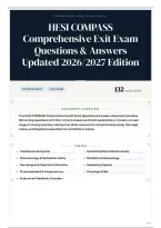 HESI COMPASS Comprehensive Exit Exam Questions & Answers Updated 2026&sol;2027 Edition