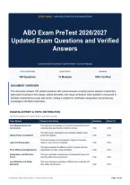 ABO Exam Pre Test 2026&sol;2027 Updated Exam Questions and Verified Answers
