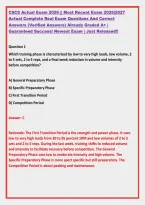 CSCS Actual Exam 2026 &vert;&vert; Most Recent Exam 2026&vert;2027 &NewLine;Actual Complete Real Exam Questions And Correct &NewLine;Answers &lpar;Verified Answers&rpar; Already Graded A&plus; &vert; &NewLine;Guaranteed Success&excl; Newest Exam &vert; Just Released&excl;&excl; 