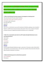 RDA EXAM CALIFORNIA EXAM 2026 &lpar;Actual Exam&rpar; &NewLine;Questions with verified Answers &lpar;Latest Update &NewLine;2026&rpar; UPDATE&excl;&excl;